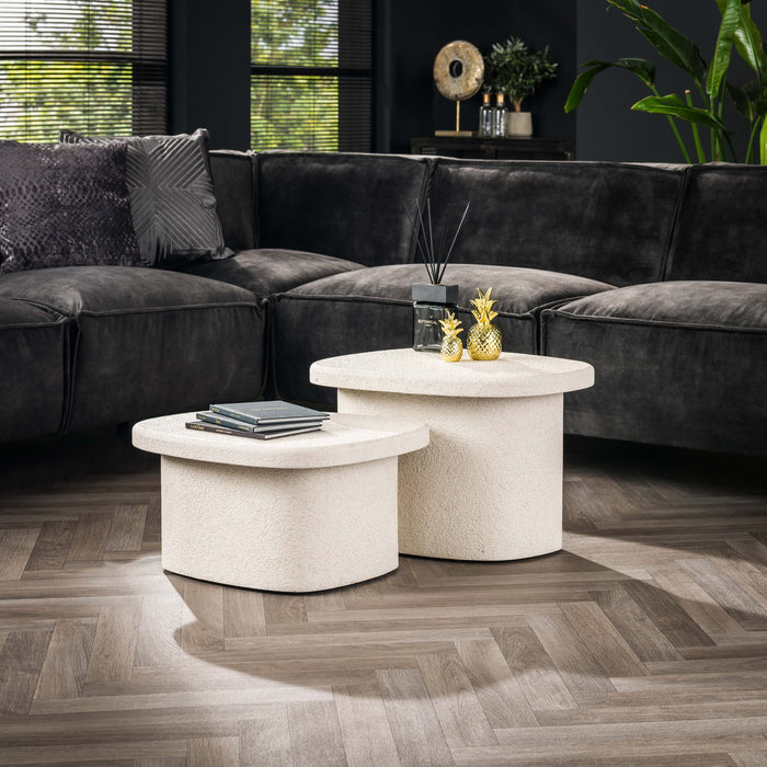 Salontafelset Stone organisch | composiet 57cm