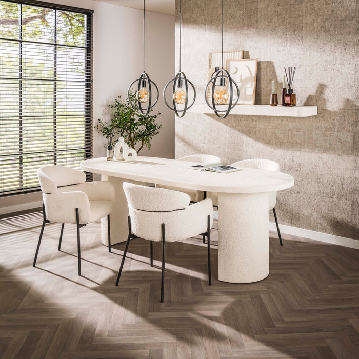 Eettafel Arch Stone - 215cm | Ovaal