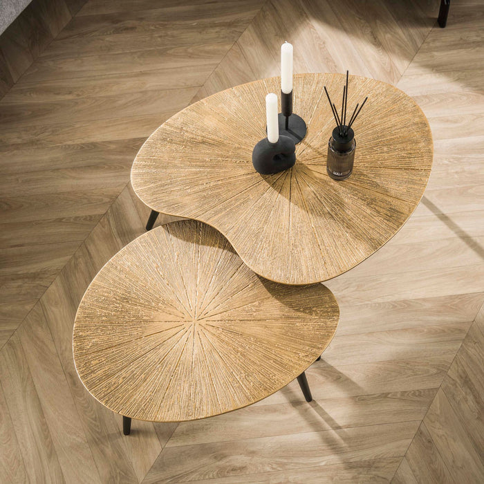 Salontafelset Ray niervormig | Antiek Goud