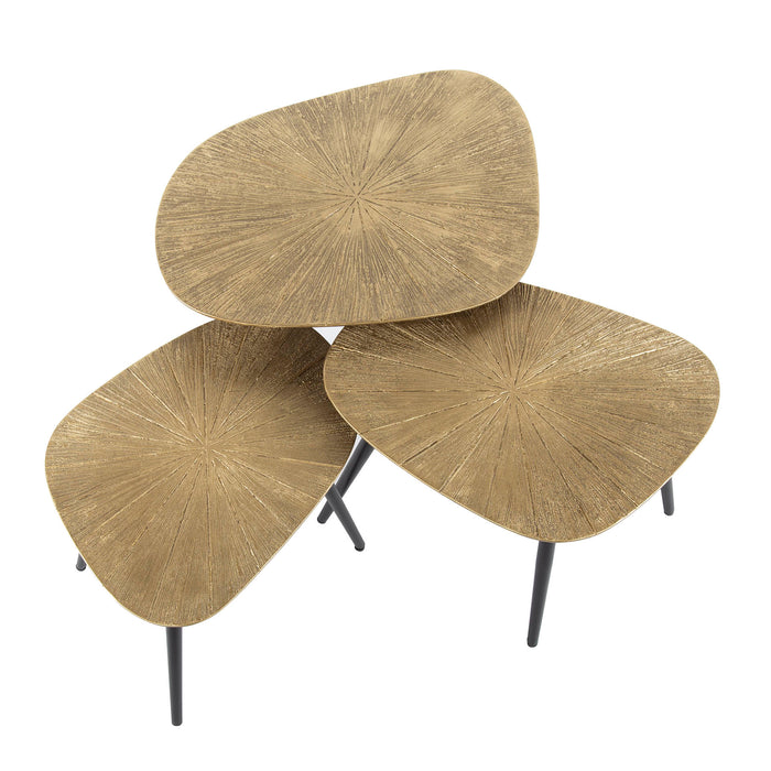 Salontafelset Ray vierhoekig | Antiek Goud