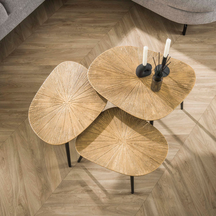 Salontafelset Ray vierhoekig | Antiek Goud