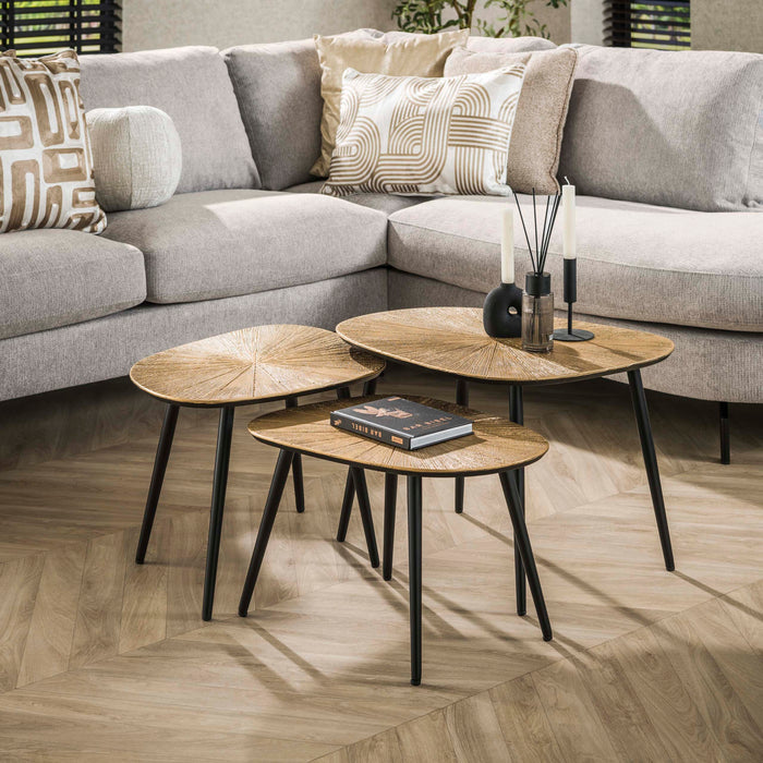 Salontafelset Ray vierhoekig | Antiek Goud