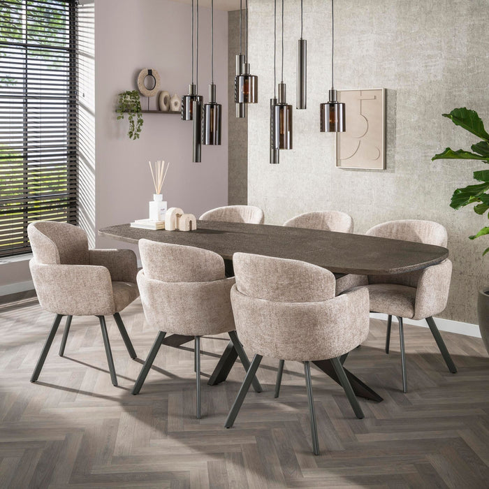 Eettafel Bronvik Ovaal | Brons liquid metal