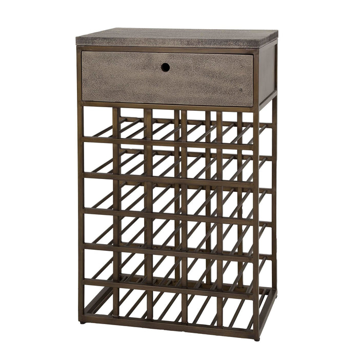 Wijnkast Ferro | antiek brass 54cm