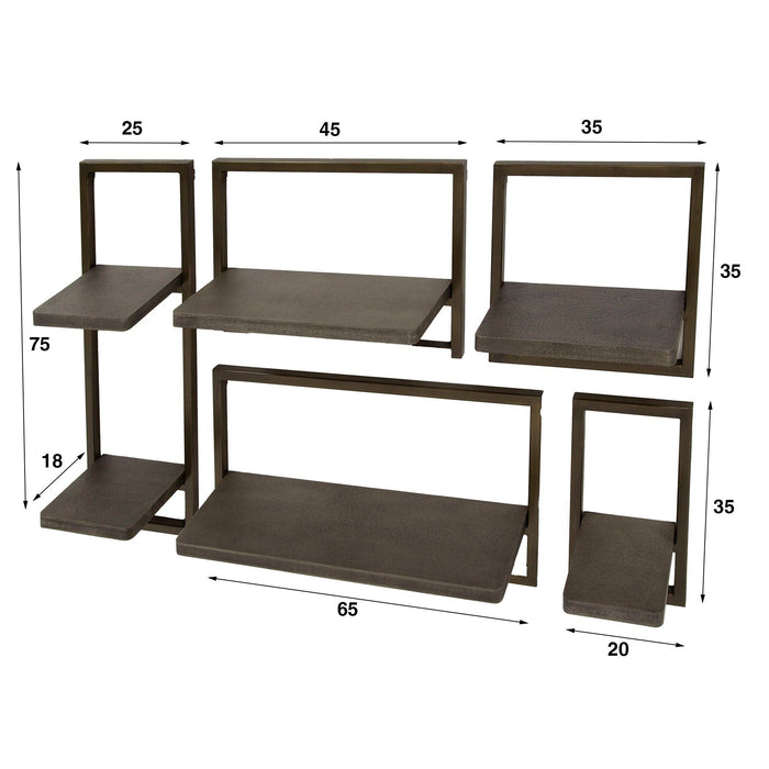Wandschap Ferro set/5 | 115cm