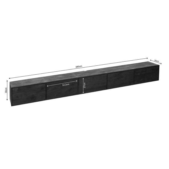 Zwevend TV-Meubel Vision | Black 280cm
