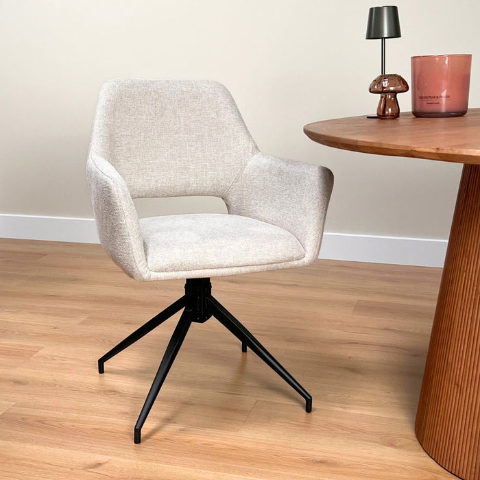 Eetkamerstoel Tess – Linnen Beige