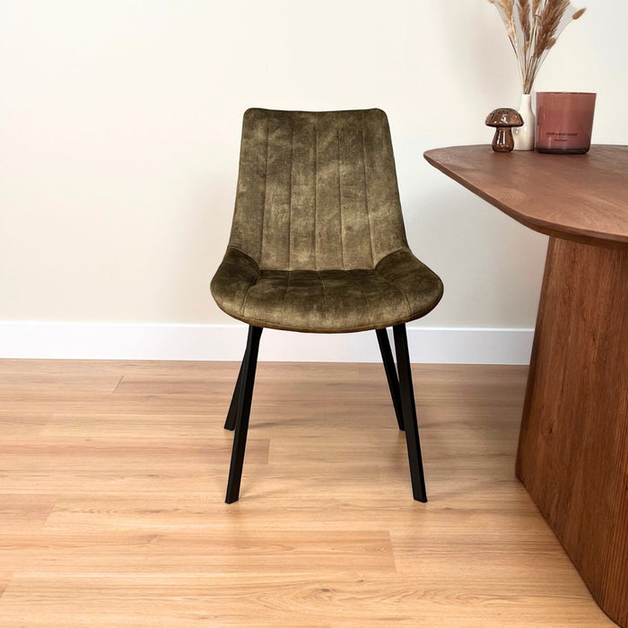 Eetkamerstoel Riva - Velvet Groen