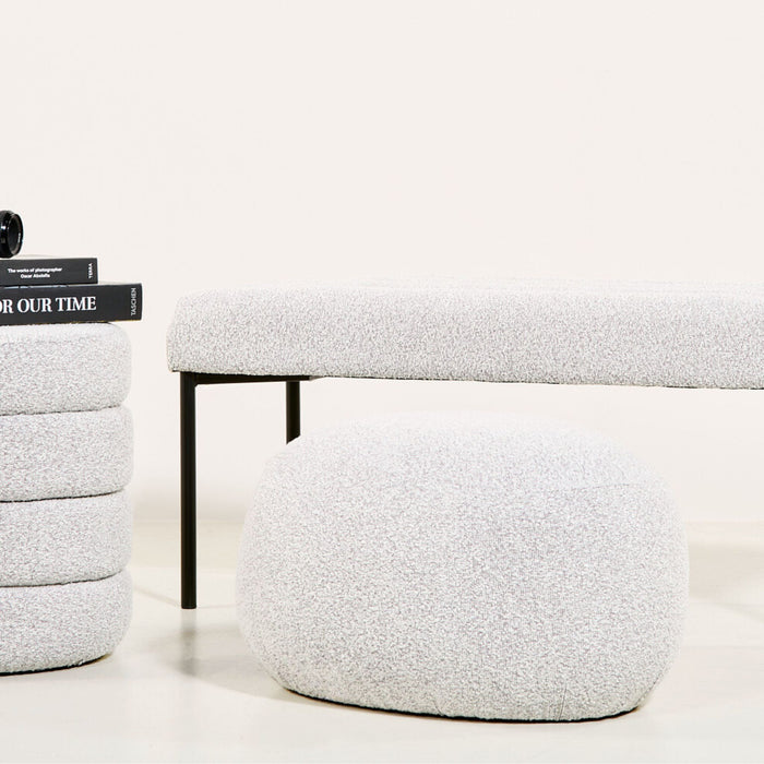 Poef Lune – Bouclé Naturel