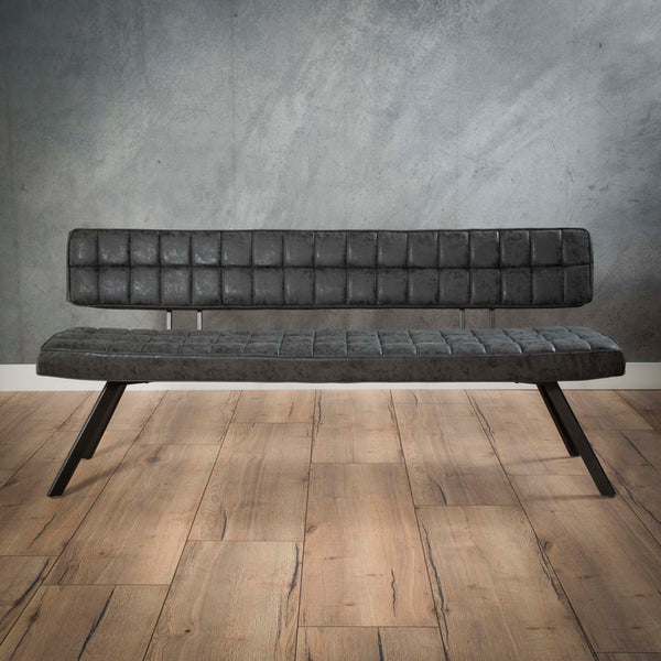 Eetkamerbank Wax PU | Zwart 180cm