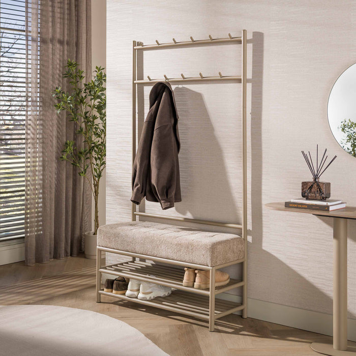 Garderobebank Luno | Beige 100cm