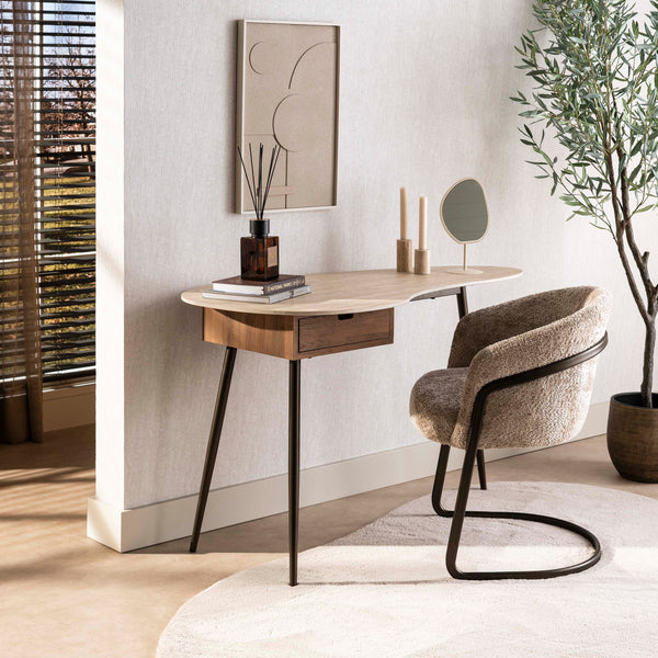 Kaptafel Travino | travertin 127cm