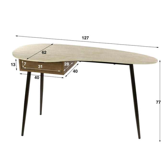 Kaptafel Travino | travertin 127cm