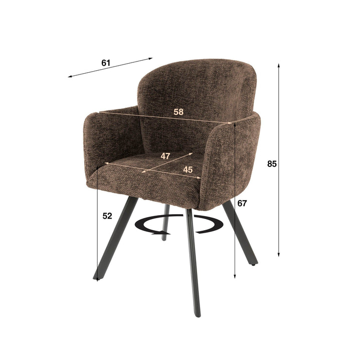 Eetkamerstoel Embrace - Hoven Taupe