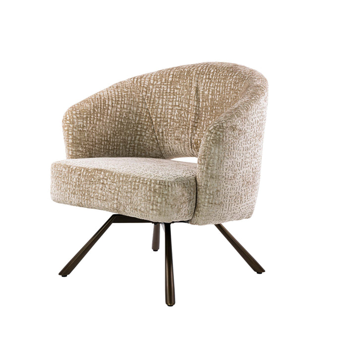 Fauteuil Salon Cross Draaibaar | Zand-bruin