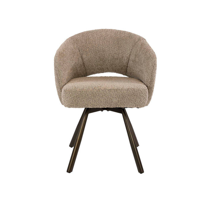 Eetkamerstoel Salon Cross - Bouclé Zand