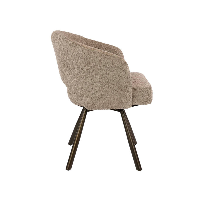 Eetkamerstoel Salon Cross - Bouclé Zand