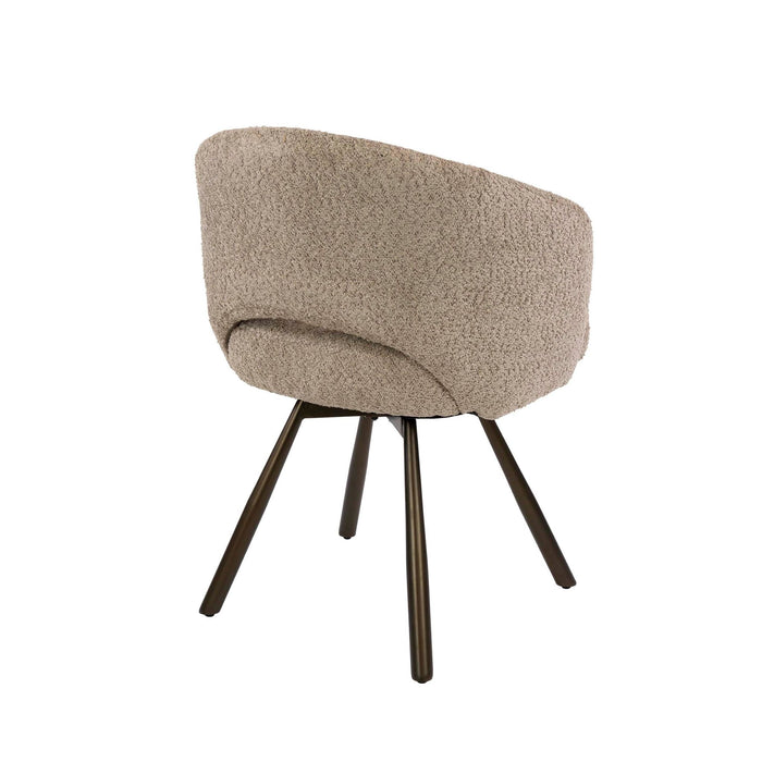 Eetkamerstoel Salon Cross - Bouclé Zand