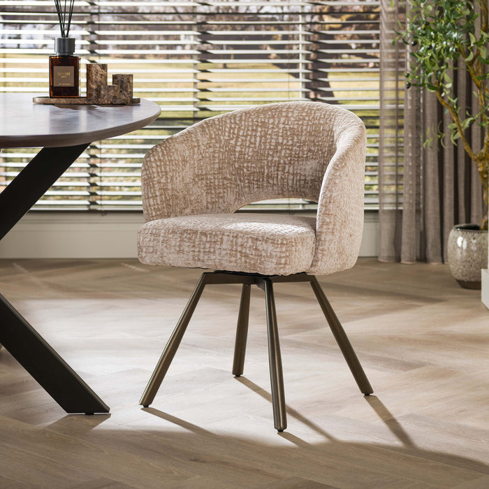 Armstoel Salon Cross | Zand-bruin