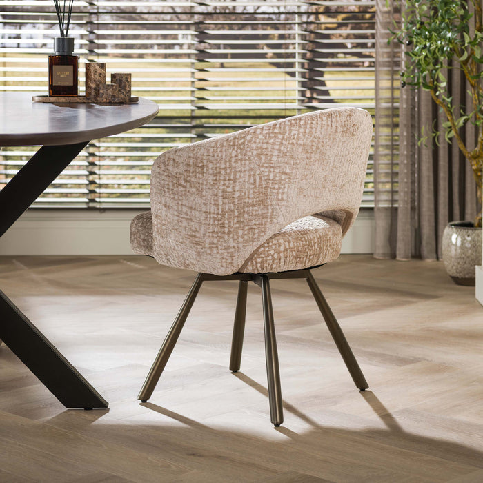 Armstoel Salon Cross | Zand-bruin