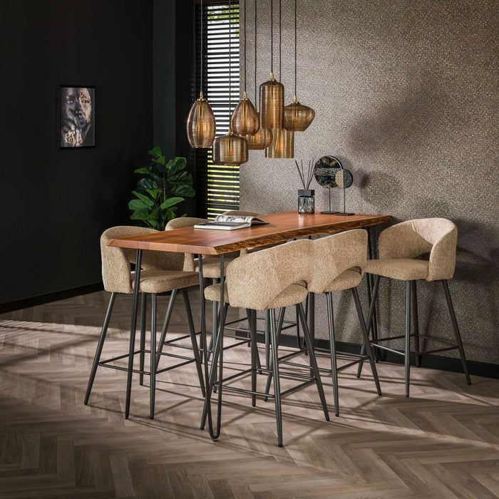 Barstoel Salon - Bouclé zand