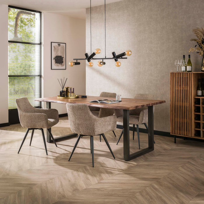 Eetkamerstoel Bouclé - Bouclé Zand