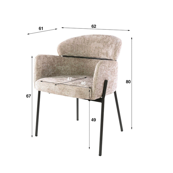 Eetkamerstoel Curva - Hoven Zand