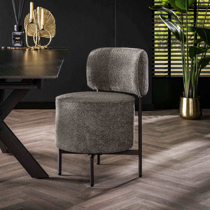 Eetkamerstoel Cocktail - Bouclé Grijs