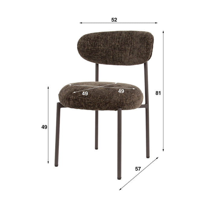 Eetkamerstoel Round - Cargo Bruin