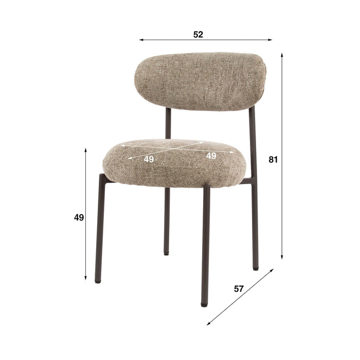 Eetkamerstoel Round - Cargo Zand