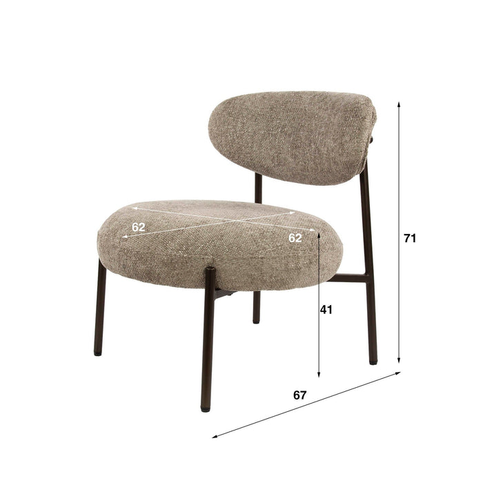 Fauteuil Round - Cargo bruin