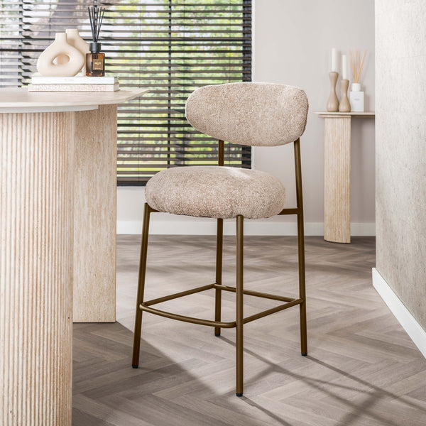 Barstoel Round Cargo | Zand-bruin