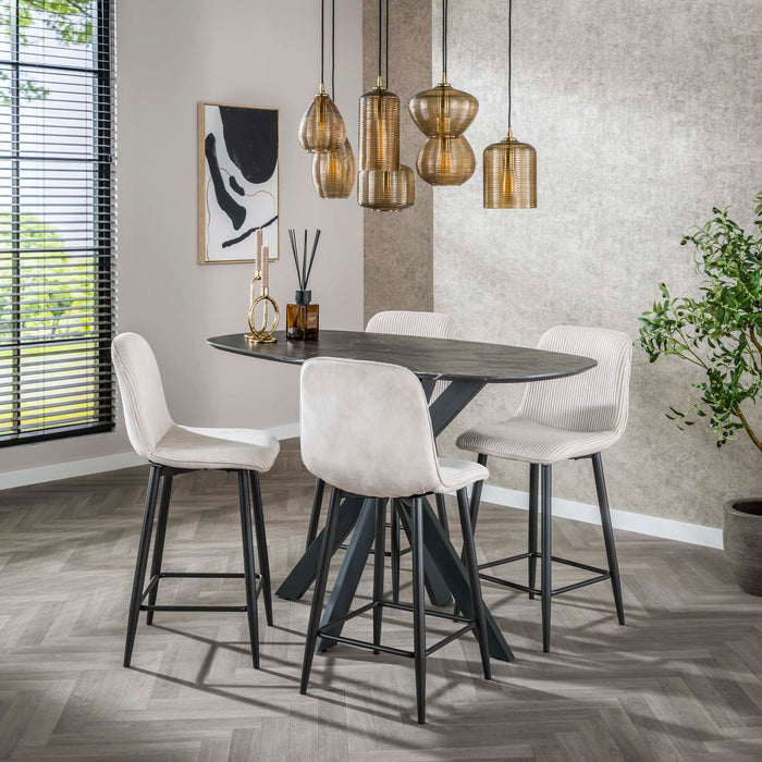 Barstoel Rib - Rock ivoor