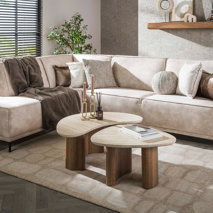 Salontafelset Romano organisch | Keramiek 88/65cm