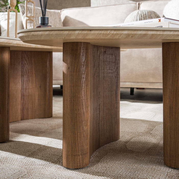 Salontafelset Romano organisch | Keramiek 88/65cm