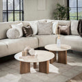 Salontafelset Romano rond | Keramiek 76/58cm