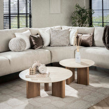 Salontafelset Romano rond | Keramiek 76/58cm