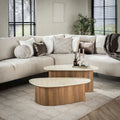 Salontafelset Romano driehoekig | Keramiek 90/90cm