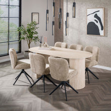 Eettafel Arch Ovaal | Keramiek travertin