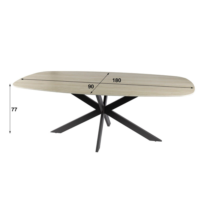 Eettafel Romano - 180cm | Deens Ovaal