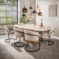 Eettafel Centro Ovaal | 3D keramiek travertin