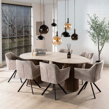 Eettafel Romano Organisch gevormd | 3D keramiek travertin