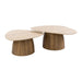Salontafel Romano Driehoekig Set van 2 | Travertin