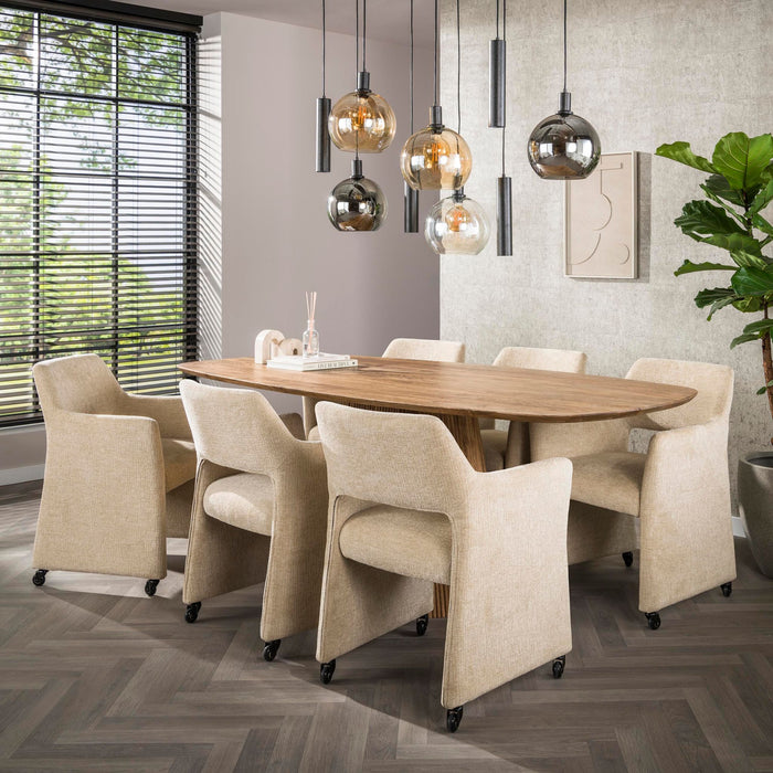 Eetkamerstoel Forma - Jaroq Zand (Wielen)