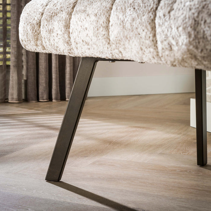 Eetkamerbank Oval | Zand-bruin