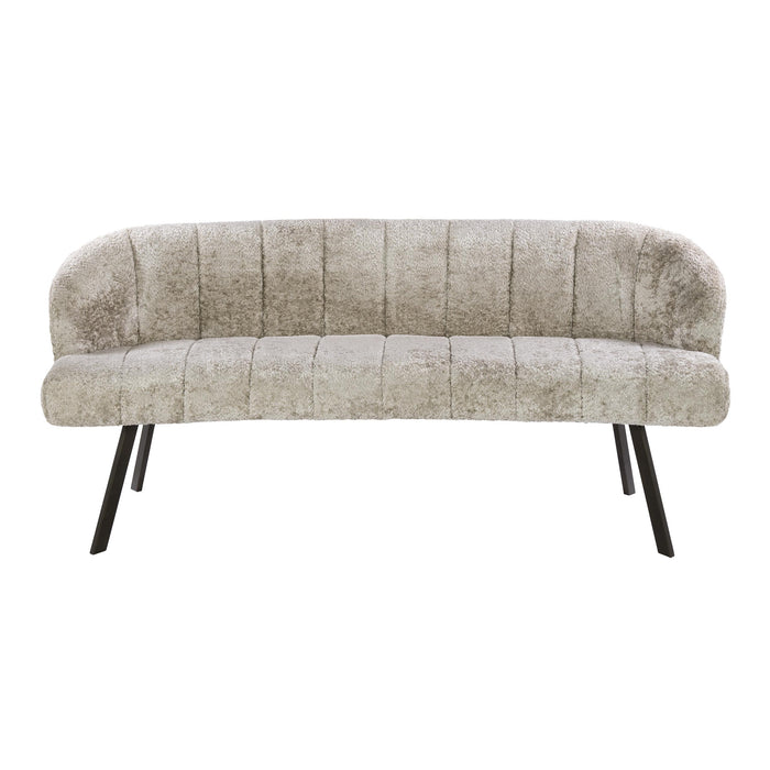 Eetkamerbank Oval | Zand-bruin