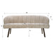 Eetkamerbank Oval | Zand-bruin