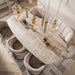 Eetkamerbank Oval | Zand-bruin
