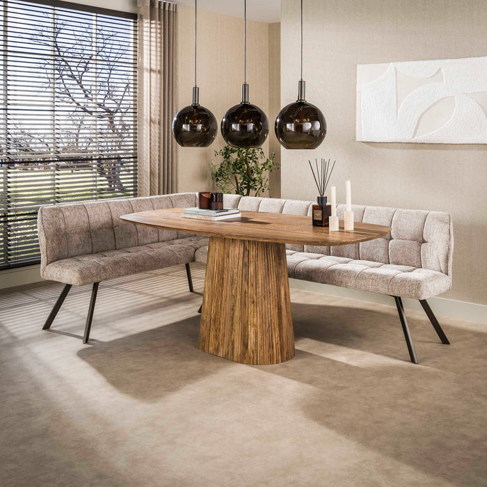 Hoekbank Raster | Zand-bruin