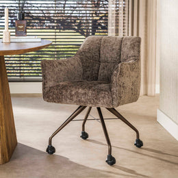Eetkamerstoel Raster - Hoven Taupe/Brown | Rollend
